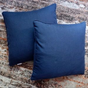 17”x17” Dark Blue Throw Pillows